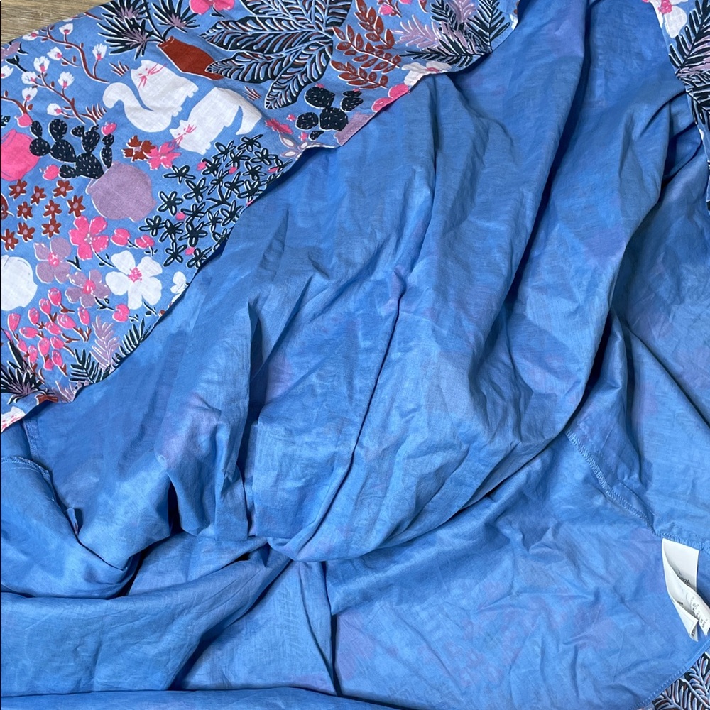 Kate Spade Blue and Pink Floral Midi Dress Size Large - Picture 8 of 8